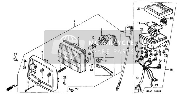 Headlight/Speedometer (C90E/MF/G/MG/N/MN)